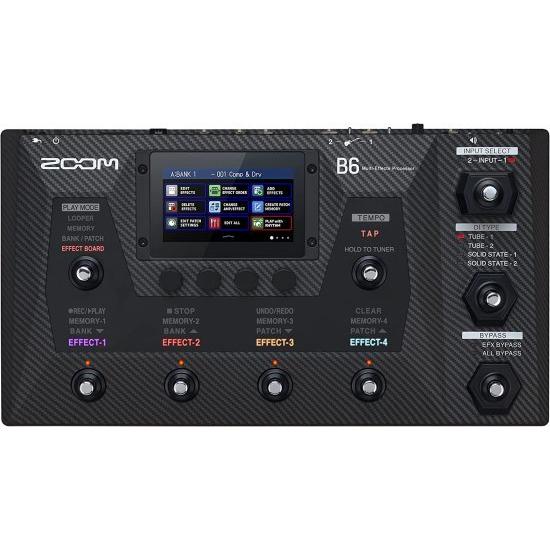 Zoom B6 ベース マルチエフェクツ プロセッサー with 4 DI Boxes, A/B S...