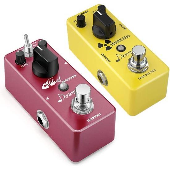 Donner Yellow Fall ディレイ ペダル バンドル with ディストーション ギター...