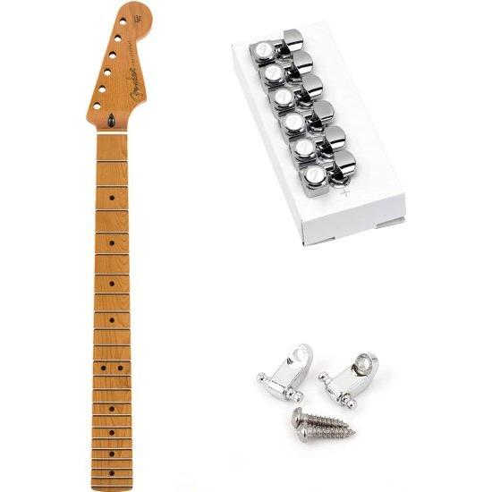 Roasted Maple ストラトキャスター ネック, 22 Jumbo Frets, 12", ...