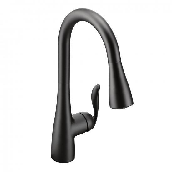 Moen Arbor one-handle高円弧プルダウンキッチン蛇口 .375 7594BL 1