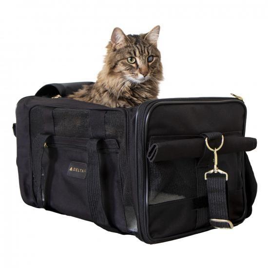 Sherpa Delta Deluxe Pet Carrier Medium Black by Sh...