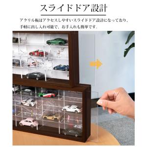 壁掛け ミニカーケース 木製 コレクションケース 16マス 16台 壁掛け ミニカーケース 木製 コレクションケース 16マス 16台