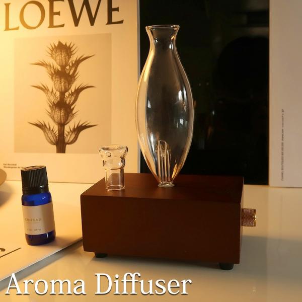 アロマディフューザー 水なし 噴霧式 ネブライザー フレグランス 芳香器 癒し コンパクト 水を使わ...