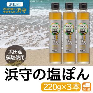 浜守の塩ぽん 220g×3本セット 調味料 島根県 浜田市