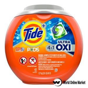 Tide PODS タイド ポッズ 43回分 ウルトラオキシ 洗濯洗剤｜worldonlinemarket