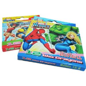 MARVEL クレヨン 12色入り アメコミ マーベル 文房具