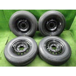 トヨタ　200系　ハイエース　純正スチールホイール　15インチ　BS　エコピア　195/80R15　タイヤ付　新車取り外し　220517026
