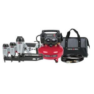 Porter-Cableポーターケーブル PC3Pak Finish Nailer/Brad Nailer/Stapler Compressor Combo Kit｜worldselect