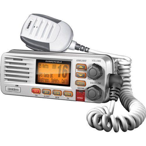 Full-Featured Fixed Mount VHF Marine Radio-White (...