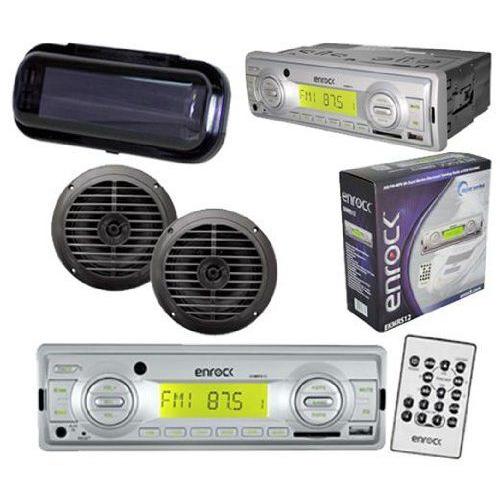 Enrock In Dash Motorcycle Marine USB SD Radio Rece...