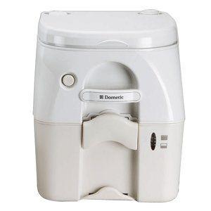 DOMETIC 975 PORTABLE TOILET 5.0 GAL TAN W/ BRACKET...