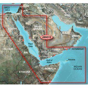 GARMIN BLUECHART G2 HXAW451S RED SEA MICROSD &amp; SD ...