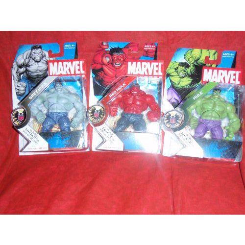 マーベル UNIVERSE RED， GRAY AND GREEN ハルク(HULK) フィギュア ...