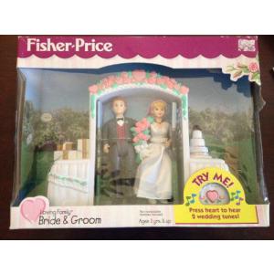 Fisher-Price(フィッシャープライス) ラビング ファミリー 人形家 Bride & Gルーム (1999 version) retired｜worldselect