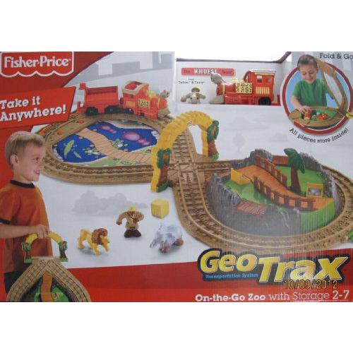 GeoTrax ON THE GO 動物園 トレイン セット w FOLD &amp; GO STOR対象年...