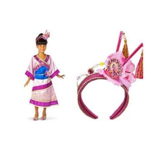 Disney(ディズニー) ストア Mulan コスチューム ドレス & Headband / Tiara Toddler Girls Small [ 5 / 6｜worldselect