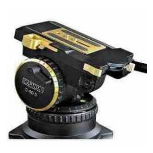 Cartoni K479 C40 S Fluid Head with Quick Release & Flat Base - Supports 110 lbs