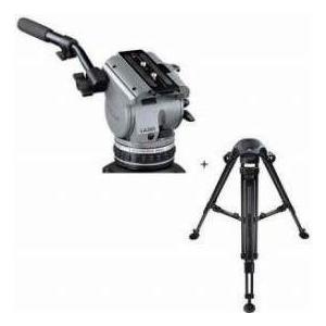 Cartoni Laser Head, 2 Stage Carbon Fiber Smart Stop Tripod with Mid-Level Spreader, Soft Case, Ma