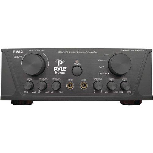 Pyle(パイル) PVA2 60W Hi-Fi Mini ステレオ アンプ