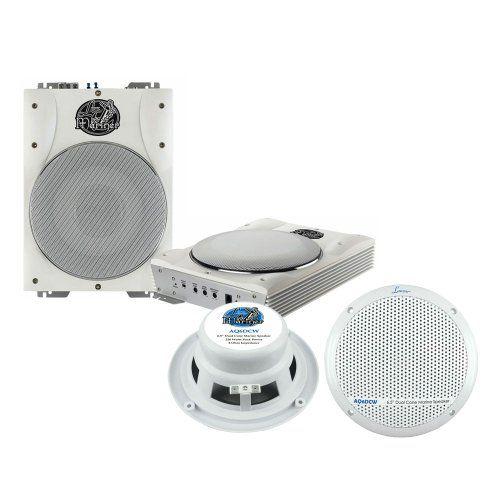 Lanzar(ランザー) マリン アンプウーファー and スピーカー パッケージ - AQTB8 ...