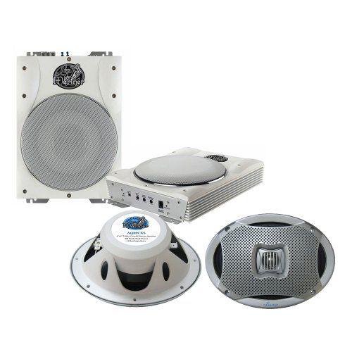 Lanzar(ランザー) マリン アンプウーファー and スピーカー パッケージ - AQTB8 ...