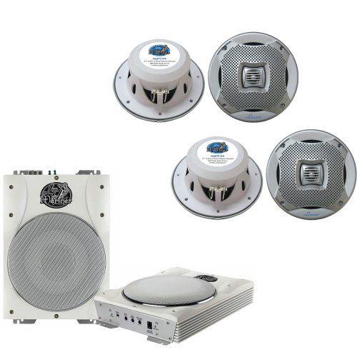 Lanzar(ランザー) マリン アンプウーファー and スピーカー パッケージ - AQTB8 ...