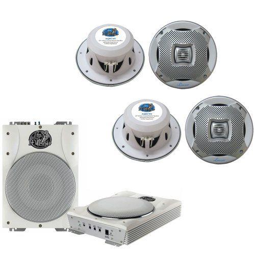 Lanzar(ランザー) マリン アンプウーファー and スピーカー パッケージ - AQTB8 ...