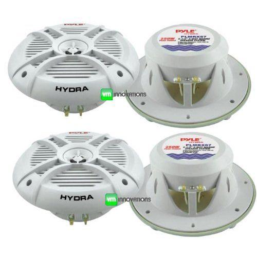 4) Pyle(パイル) PLMRX67 6.5” 500W Boat マリンスピーカー