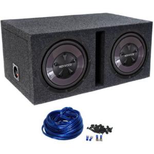 パッケージ: Kenwood(ケンウッド) P-W1010 10” 350W Bass Party PackWith 2 KFC-W110S Subs and a KAC-1｜worldselect