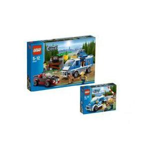 【LEGO(レゴ) シティ】 シティ 4441 Polizeihundetransporter u 4436 Streifenwagen｜worldselect