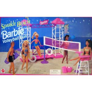 Barbie(バービー) Volleyball Fun Sparkle Beach Playset (1995 (Arcotoys， Mattel)｜worldselect