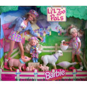 Barbie(バービー) Li'l Zoo Pals ギフトセット / Barbie(バービー)， Kelly & Stacie 人形 (1998)｜worldselect