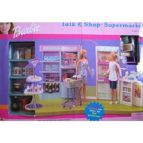 Barbie(バービー) Talk &amp; Shop Supermarket Playset w ”Ta...