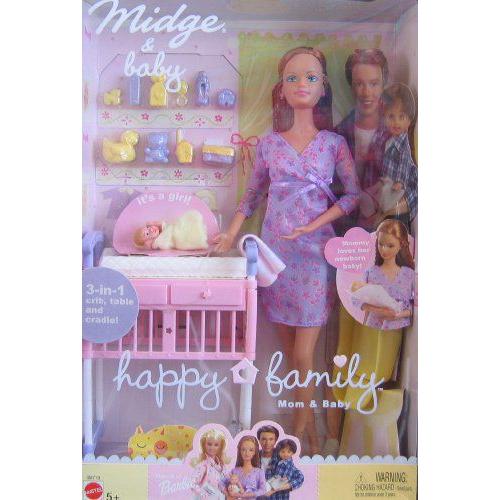 Barbie(バービー) Happy Family MIDGE &amp; BABY 人形 Set / 3-...