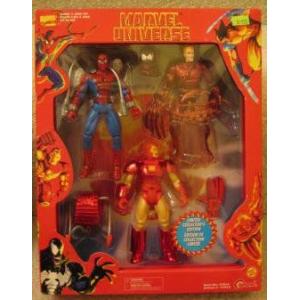 1997 TOY BIZ マーベル ユニバース-アイアンマン-スパイダーマン-CARNAGE 限定コ...
