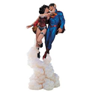 ジャスティスリーグ スーパーマン & ワンダーウーマン The Kiss フィギュア by Jim Lee｜worldselect