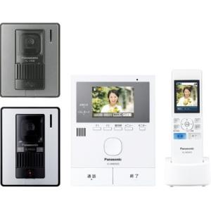 パナソニック(Panasonic) ワイヤレスモニター付テレビドアホン どこでもドアホン 電源コード式 VL-SWD302KL カラーカメラ玄関子機Panasonic VL-V566-S セット