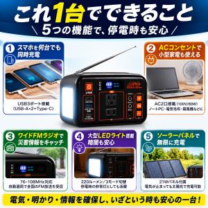 ポータブル電源 ソーラーパネル FMメガパワー...の詳細画像5