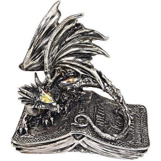 Design Toscano Pen Dragon Guarding The Codex Statu...