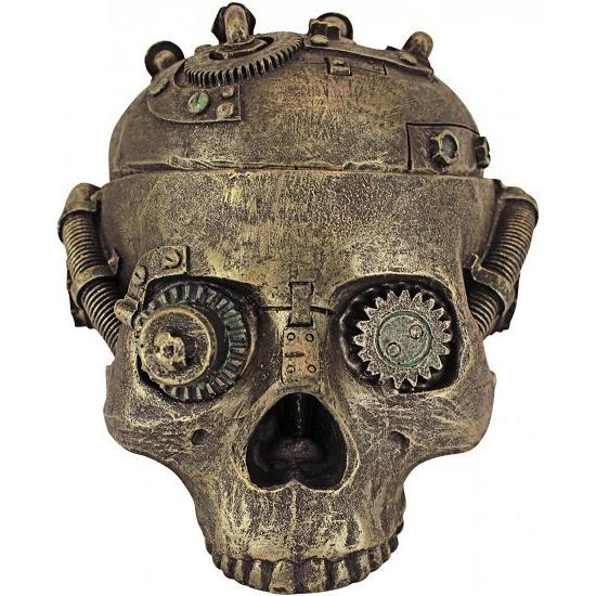 Design Toscano Steampunk Skull Containment Vessel ...