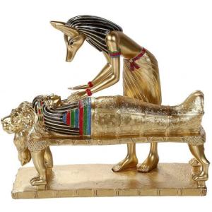 古代エジプト アヌビス神 胸像 ブロンズ風 彫像 彫刻 高さ36cm