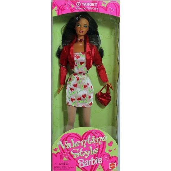 Barbie 22150 1998ターゲットバレンタインスタイルアフリカ系アメリカ人人形 バービー