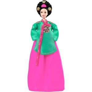 韓国人形・王と王妃 韓国伝統衣装の本格韓国ペア人形 : チマチョゴリと