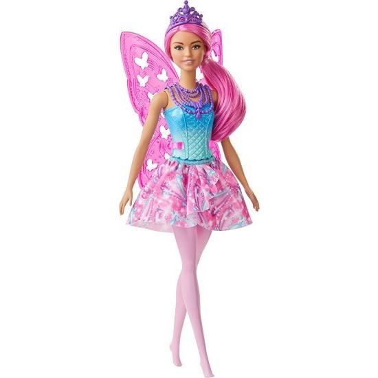 Barbie バービードリームトピアフェアリードール、12インチ、ピンクとブルーの宝石のテーマ、ピン...