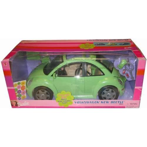 Barbie 本物のキーチェーン++を備えたバービーフォルクスワーゲンカブトムシ車（ライム）（200...