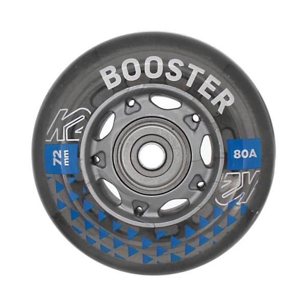 インラインスケート K2 ウィール ベアリング付 BOOSTER WHEEL 72mm 80A 一個