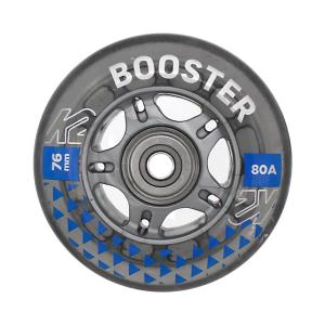 インラインスケート K2 ウィール ベアリング付 BOOSTER WHEEL 76mm 80A 一個