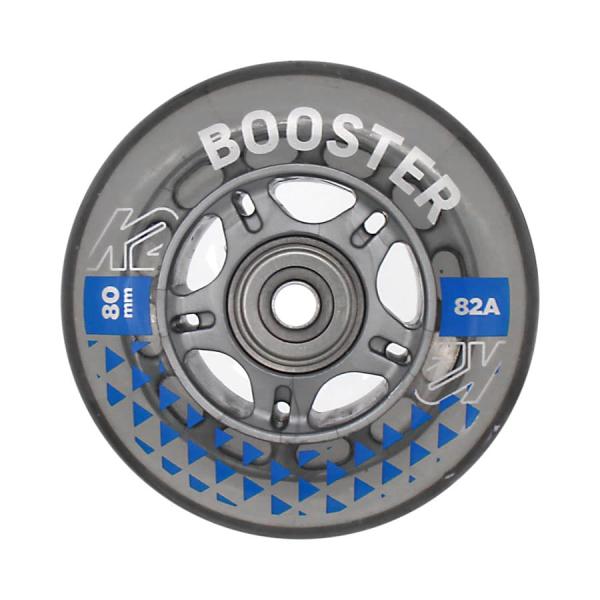 インラインスケート K2 ウィール ベアリング付 BOOSTER WHEEL 80mm 82A 一個