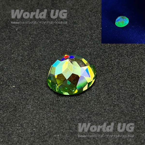 ウランガラス ルース ドーム グリー 17.7mm AB処理 1粒