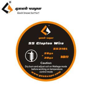 電子タバコ VAPE コイル Geek Vape SS Clapton Wire SS316L 26ga+30ga (10Ft)ワイヤー 電子たばこ 爆煙｜worldvapeshop